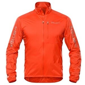 Stellar Equipment Men's Orange Gorpcore Full Zip Windbreaker Jacket 2.0 Size.M